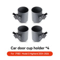YZ 4 Pcs/Set Car Door Cup Holder For Tesla Model 3 Y Special Door Cup Storage Box Rack For Model 3 Model Y Car Door Cup Stand