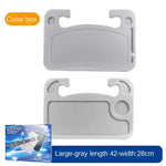 Car Steering Wheel Dining Table Auto Multi-functional Dinner Plate Drink Holder Writin close-up view