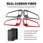 Real Soft Carbon Fiber Sticker For Ford Focus SE RS ST Ecoboost 2015 2016 2017 2018 LHD RHD Car Inner Door Handle Panel Trim