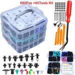 725Pcs Car Push Retainer Clips Auto Fasteners Assortment 23 Sizes Bumper Fender Rivets with 10 Cable Ties and Fasteners Remover
