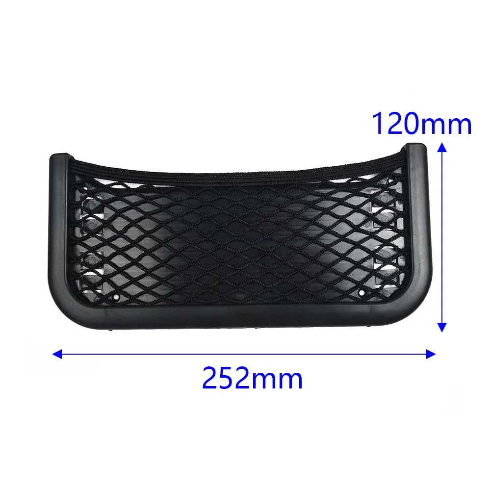 2 Pcs ABS Car Phone Holder Storage Net Pocket 252mm x 120mm detail view