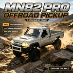MN82 Upgraded PRO Off-Road 4WD Pickup Truck 1:12 Scale RC Car with Headlights 2.4G Remote Control To