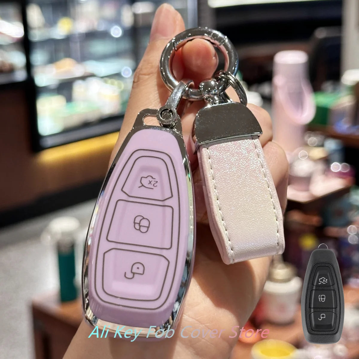 Car Key Case Cover Keychain For Ford Fiesta IV Focus III Galaxy Fusion Mondeo IV B-Max C detail view