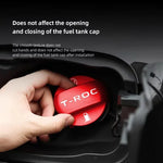 Alloy Car Fuel Cap Oil Box Lid Petrol Tank Covers For Volkswagen VW T-ROC Tiguan Jetta close-up view