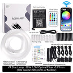 LED Star Roof Starlight Headliner – 16W RGB Fiber Optic Lamp with APP, Voice & Remote alternate view