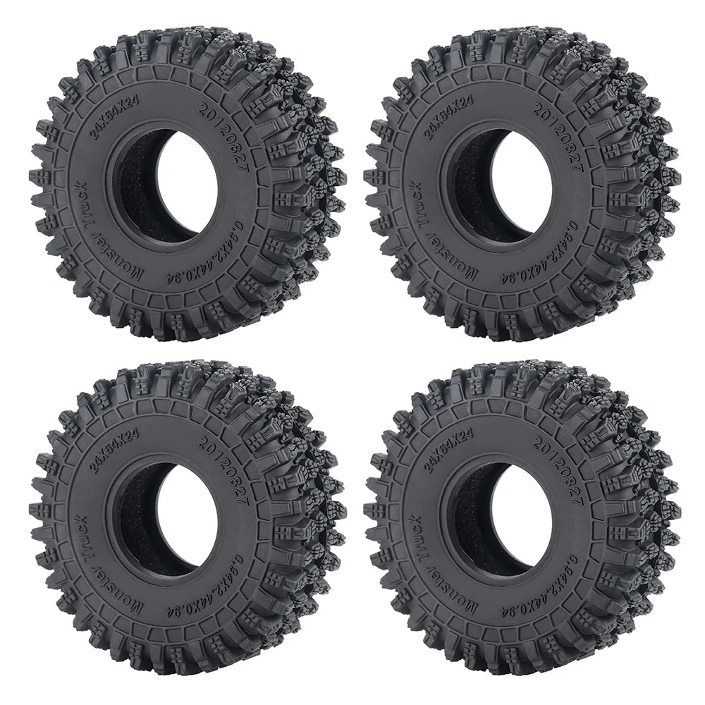 1.0 Inch Soft Rubber RC Crawler Tires 4Pcs for TRX-4M Axial SCX24 lifestyle view