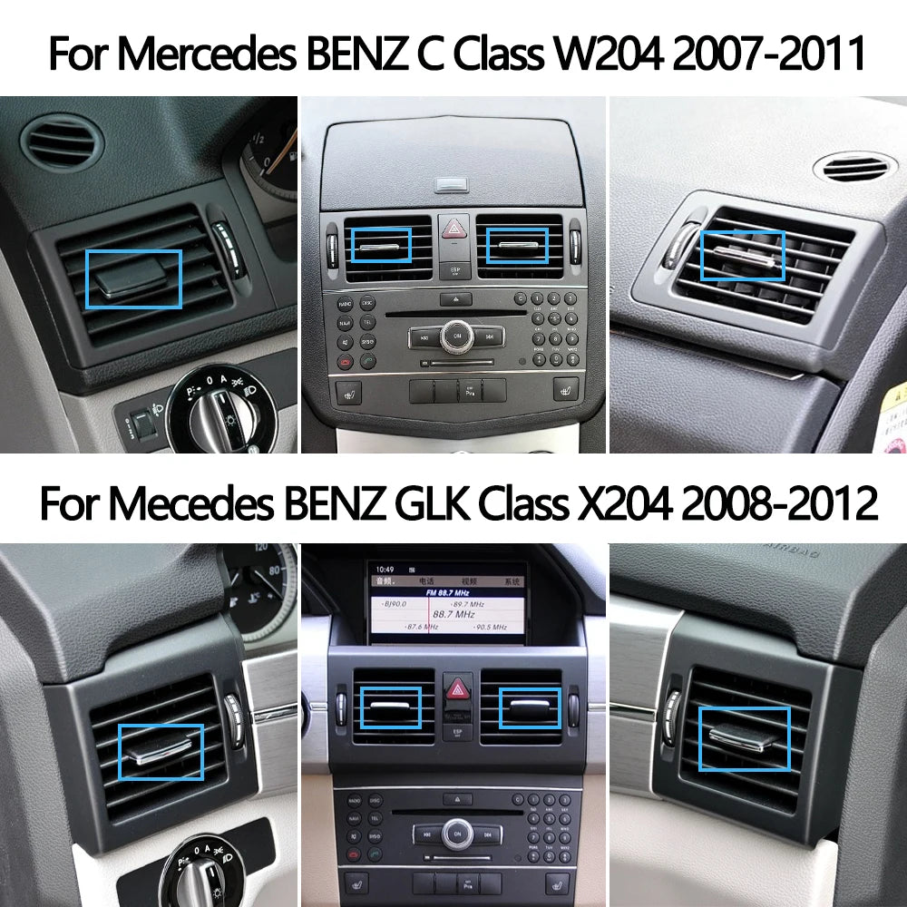 Car Front AC Air Vent Outlet Tab Clip Repair Kit For Mercedes Benz C GLK Class W204 X204 C180 C200 C260 GLK260 GLK300 GLK350