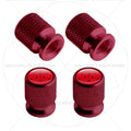 Itachi Rinnegan Sharingan Tire Valve Caps | 4pc Aluminum Anime Car Accessories detail view