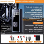 Car Air Pump Wired/Wireless Protable Car Air Compressor 150PSI Tire Inflation Pump fo alternate view