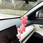 Flower Tassel Pendant Car Hanging Ornament Creative Car Rearview Mirror Pendant Decor Accessory Car Decoration Accessories