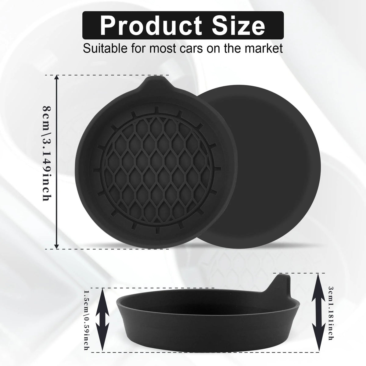 Car Cup Holder Coaster Silicone Non-Slip Insert