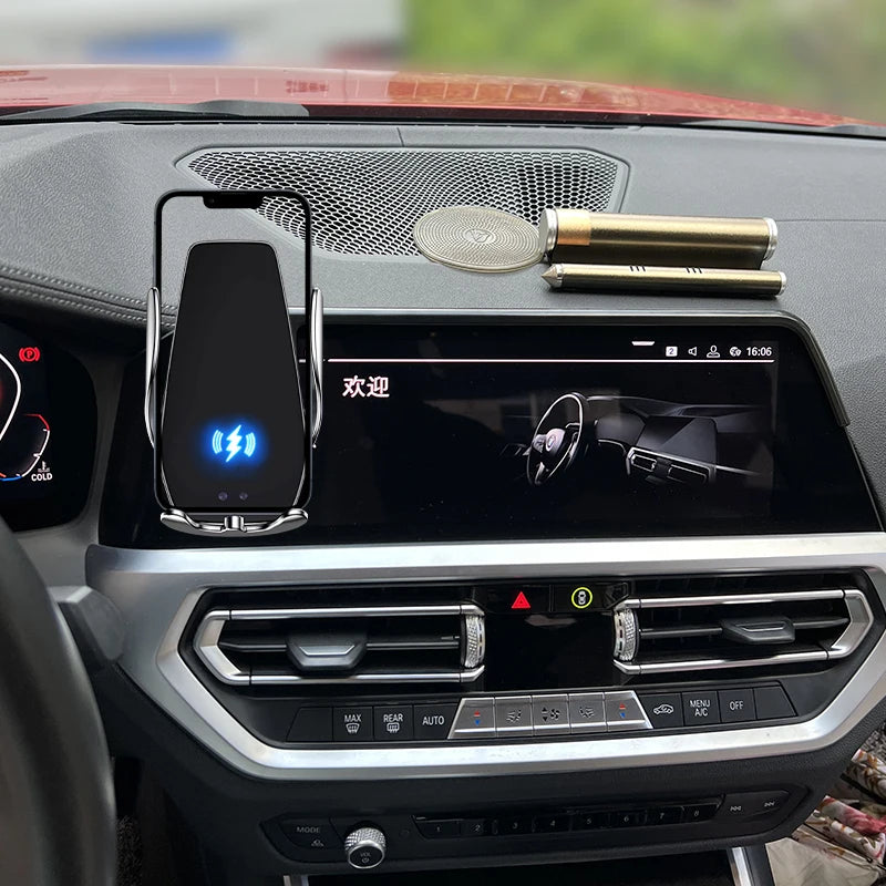 Car Phone Holder For BMW 3 Series 320 330 340 G20 2019-2022 Dedicated Infotainment Screen Wireless Charging Smartphone Holder