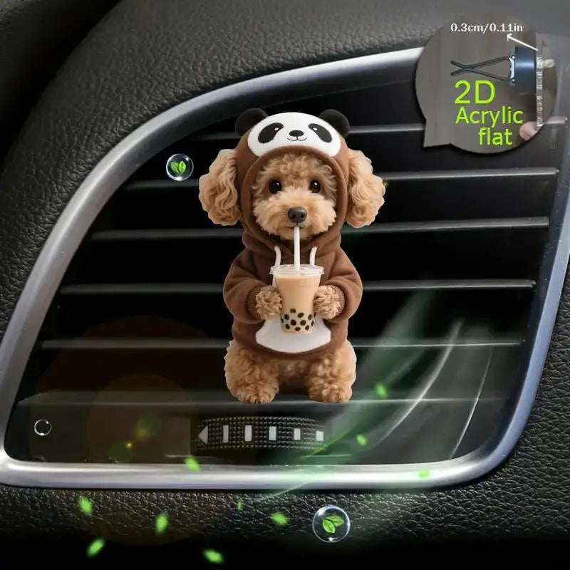 Acrylic Car Vent Clip Aromatherapy Air Freshener Holder 2D Decorative Air Conditioning Vents Accessory for Vehicle Interior