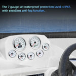 7 Gauge Set with GPS Speedometer and Fuel Float Sender | 80MPH 8K RPM Tacho for Boa additional angle
