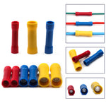 10/50/100 Pcs Straight Butt Wire Terminals Splice Insulated Crimp PVC Copper Tube Ele lifestyle view