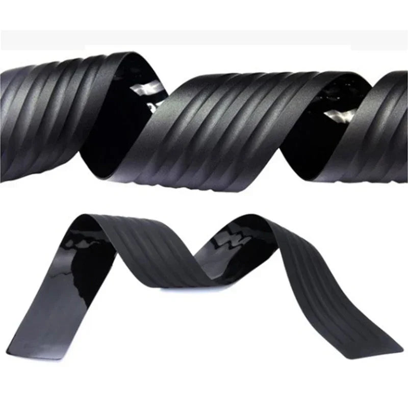 Universal Car Trunk Door Sill Plate Protector Rear Bumper Guard Rubber Mouldings Pad T close-up view