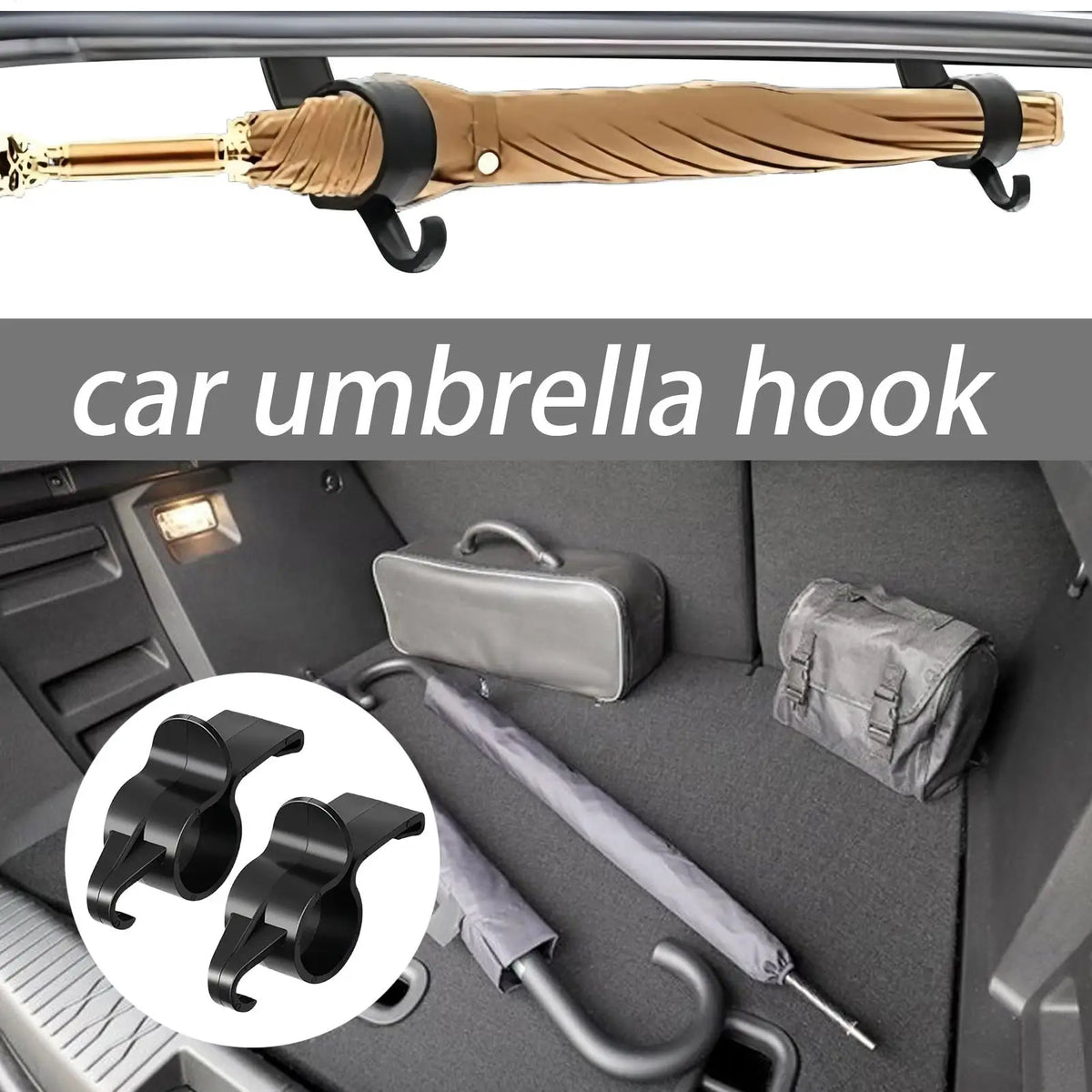 Car Umbrella Hook Mounting Bracket for Car Interior Storage lifestyle view