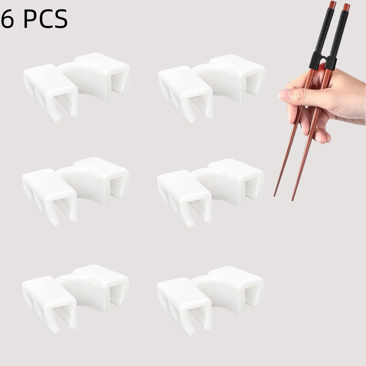 6PCS Reusable Training Chopsticks Helpers Right Left Handed Non-Slip Reusable and Replac detail view