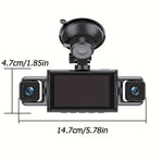 ZKCAMSPY 360° Dash Cam 1080P Front 720P Rear 480P Right Side, 3.16" 4-Split Screen, 4 Lens/3 Lens, Super Night Vision, 24H Parking Monitor, G-Sensor, Loop Recording, Car DVR Recorder with 12-24V Car Plugs, Optional No-card