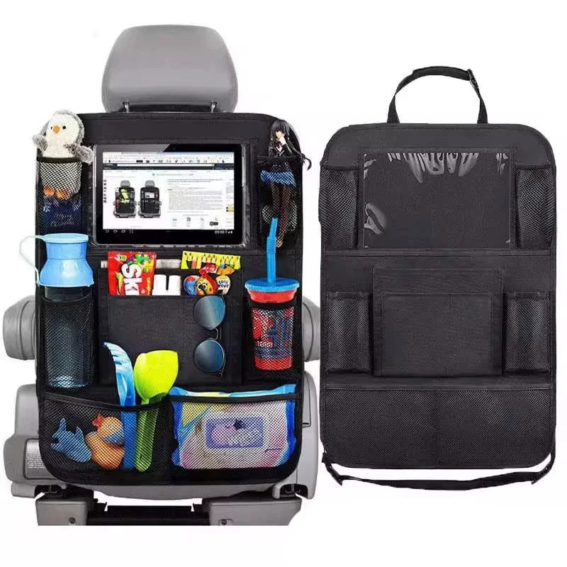 Organizer for Car SUV Truck rear seat backrest hanging bags Backseat net bags car stor close-up view