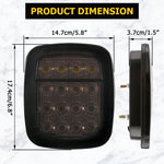 2pcs/set 16 LEDs Universal Tail Light Brake Reverse Light for Jeep Wrangler YJ TJ CJ alternate view
