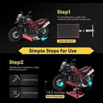 Motorcycle Lift Table 1100 Lbs Heavy Duty Hydraulic Lift Steel Dirt Bike ATV Wide Deck S detail view