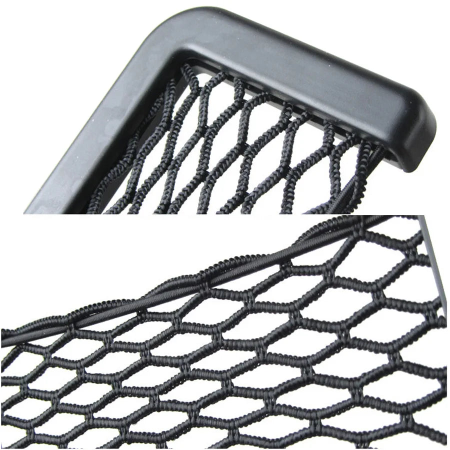 1pcs/2pcs Car Organizer Storage Bag Auto Paste Net Pocket Phone Holder Car Accessorie alternate view