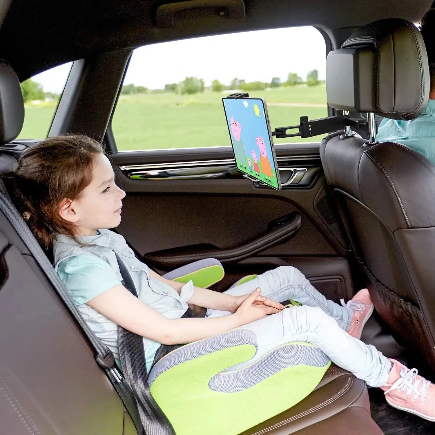 Telescopic Car Seat Headrest Phone Tablet Holder | 360 Degree Rotating Backrest Mou additional angle