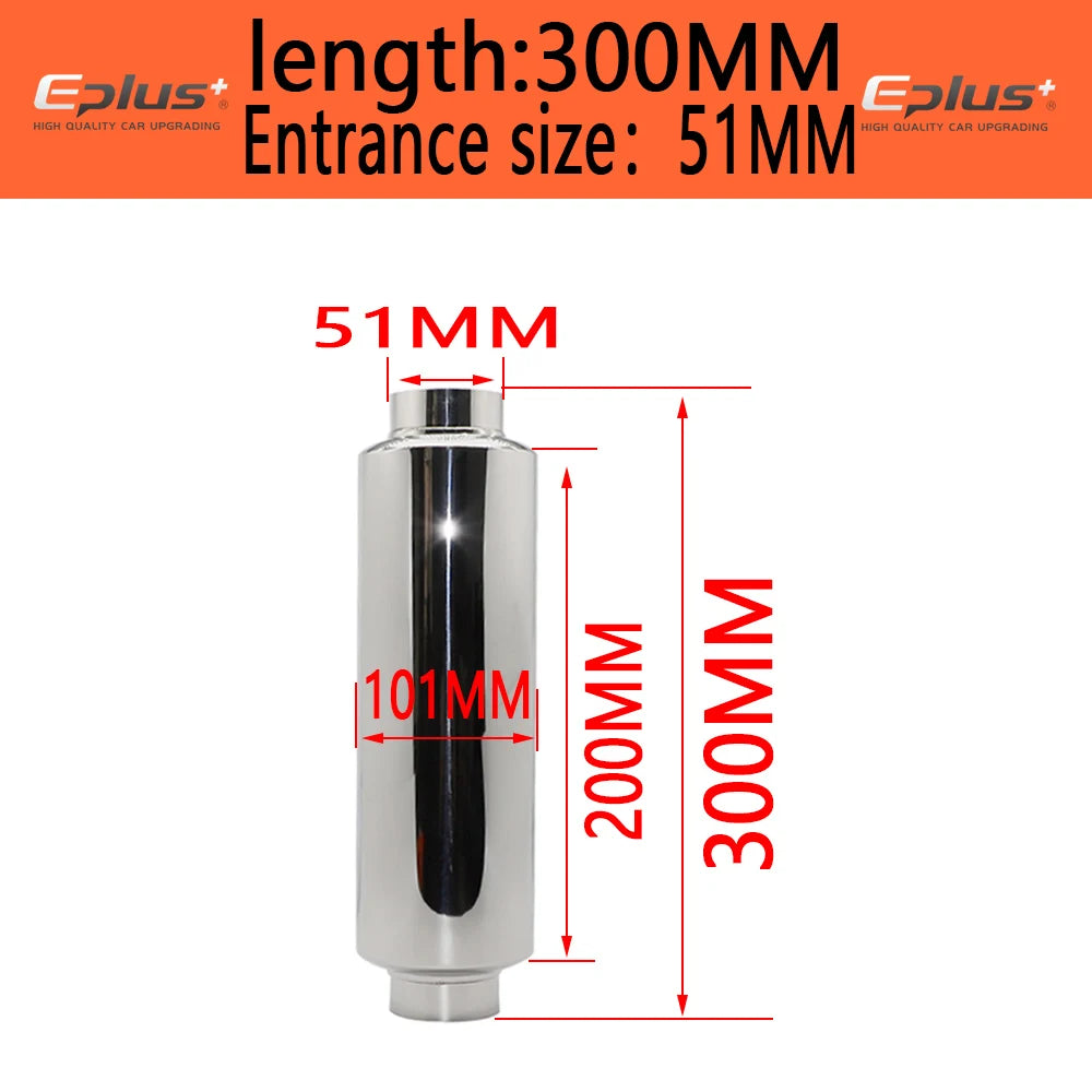 EPLUS Universal Car Exhaust Muffler Middle Pipe | High-Quality Stainless Steel additional angle