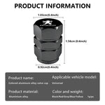 4PCS Car Wheel Tire Valve Stem Caps | Aluminum Alloy Dust Caps for Peugeot Models additional angle
