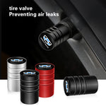4pcs Car Tire Valve Caps Aluminum Alloy Dust Covers for Geely Models | Airtight Dustpr close-up view