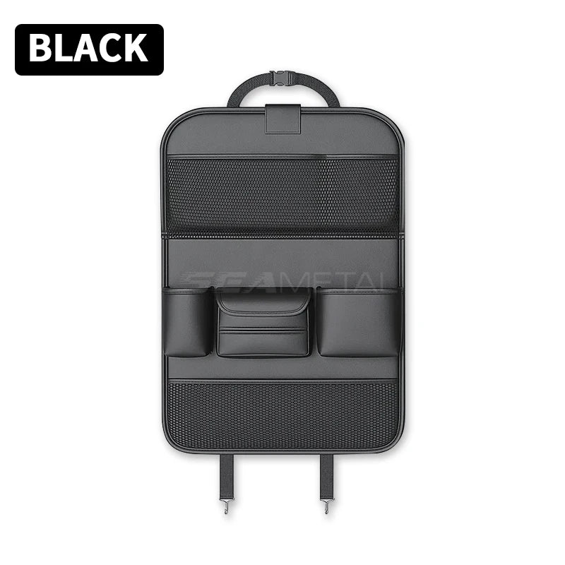 Car Seat Back Storage Bag Organizer with Foldable Table Tray