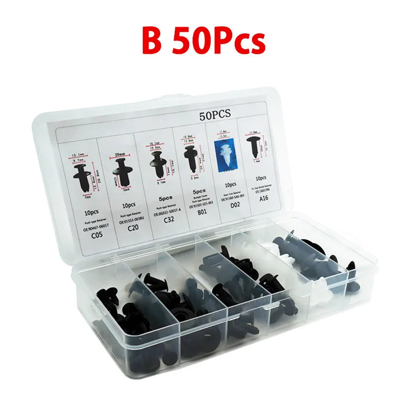 Auto Fastener Clip Mixed Car Body Push Retainer Pin Rivet Bumper Door Trim Panel Fast alternate view