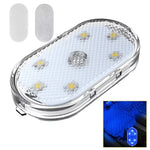 USB Charging LED Touch Light Mini Wireless Car Interior Lighting Auto Roof Ceiling additional angle
