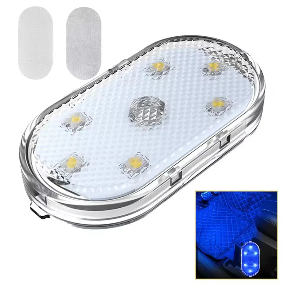 USB Charging LED Touch Light Mini Wireless Car Interior Lighting Auto Roof Ceiling additional angle