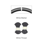 Black Faux Leather Car Steering Wheel Cover for Alfa Romeo 159 2005-2012 Brera Spider close-up view
