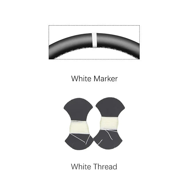 Black Faux Leather Car Steering Wheel Cover for Alfa Romeo 159 2005-2012 Brera Spider close-up view