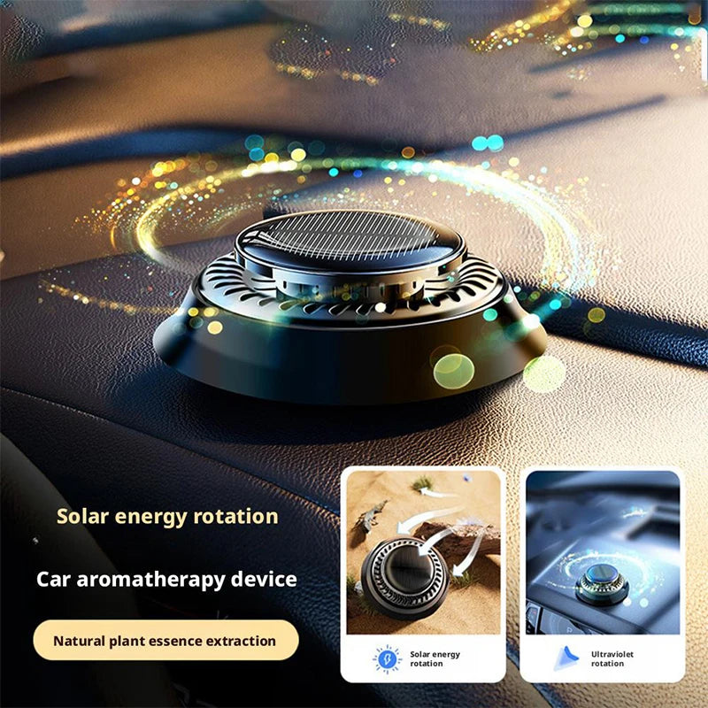 Solar Car Mounted Perfumer Instrustment Portable Vehicle Microwave Instrument Solid Aromatherapy Car Diffusers For Auto Truck