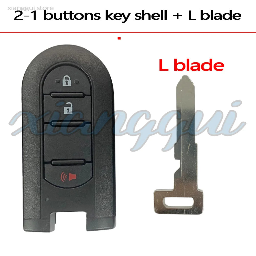 2 3 4 Buttons Car Key Housing Key Case Shell for Toyota Daihatsu Terios LA600S Passo T close-up view