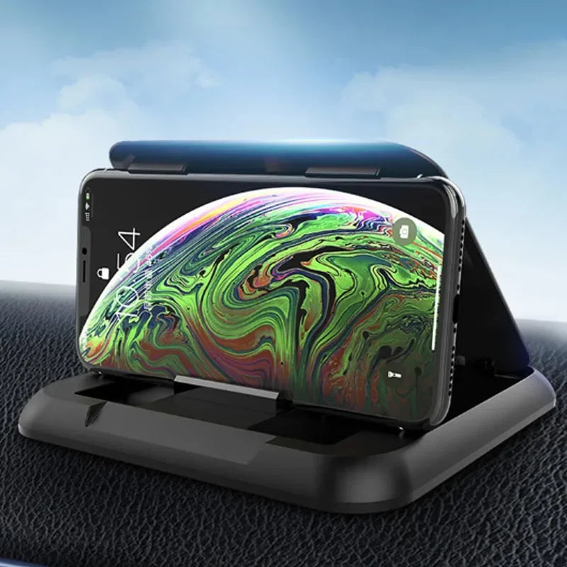 Car Center Console Phone Stand | Dashboard Navigation Desktop Holder for Auto Vehicle close-up view