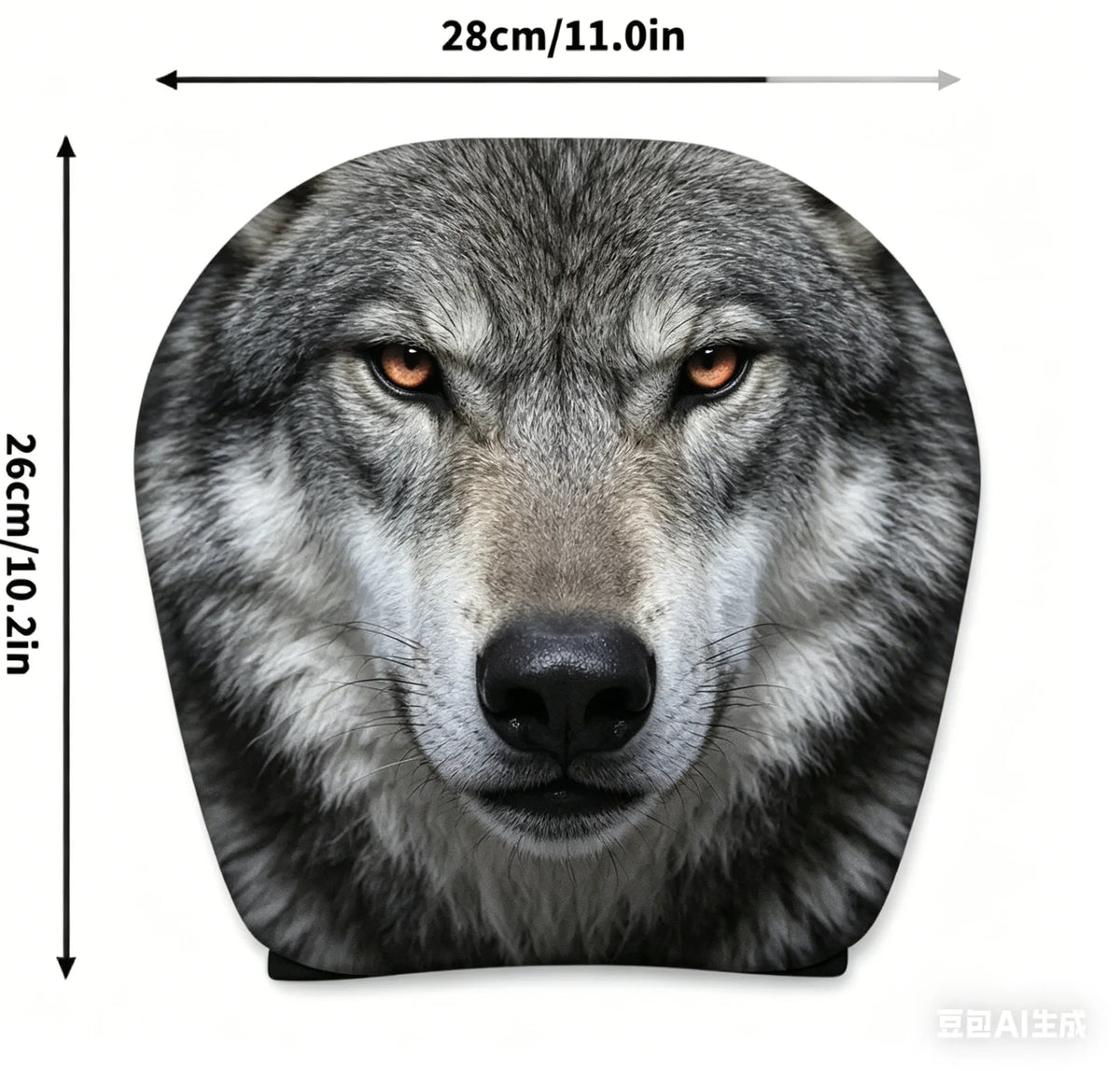 2pcs Portrait Printed Car Headrest Covers | 100% Polyester Universal Fit for Cars, Tru close-up view