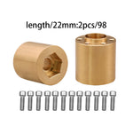 Brass Hex Hub Widen Adapter for 1/10 RC Crawler 1.9 2.2 Inch Wheels alternate view