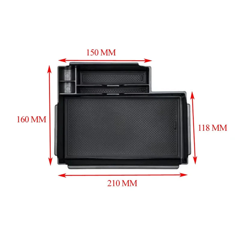 For Ford Explorer 2020-2025 Car Central Armrest Storage Box Console Organizer Center Tray Storage Car Accessories
