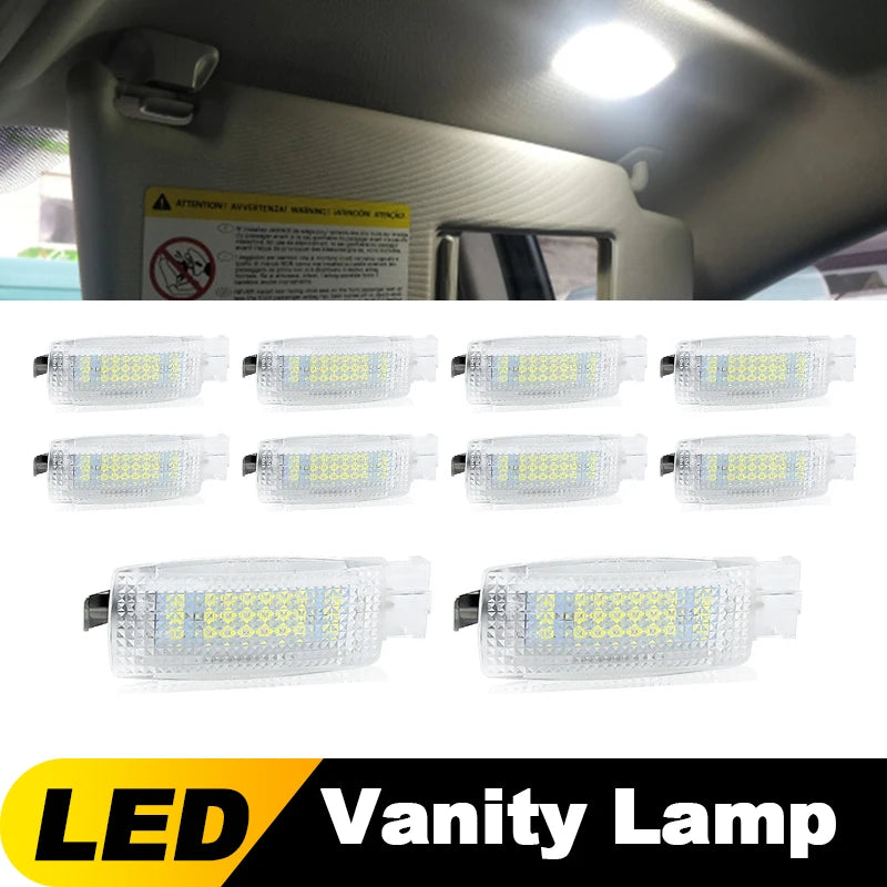 2/10PCS OEM# 1K094710971N For VW Golf 4 5 6 7 Passat B5 B6 B7 Car LED Bulb Interior Sun Visor Vanity Mirror Lamps for Volkswagen