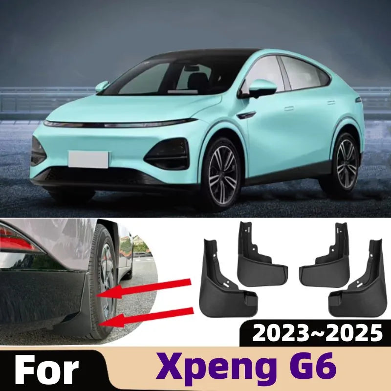 Xpeng G6 Mud Flaps (2023–2025) | Waterproof Splash Guards & Fender Mudguards