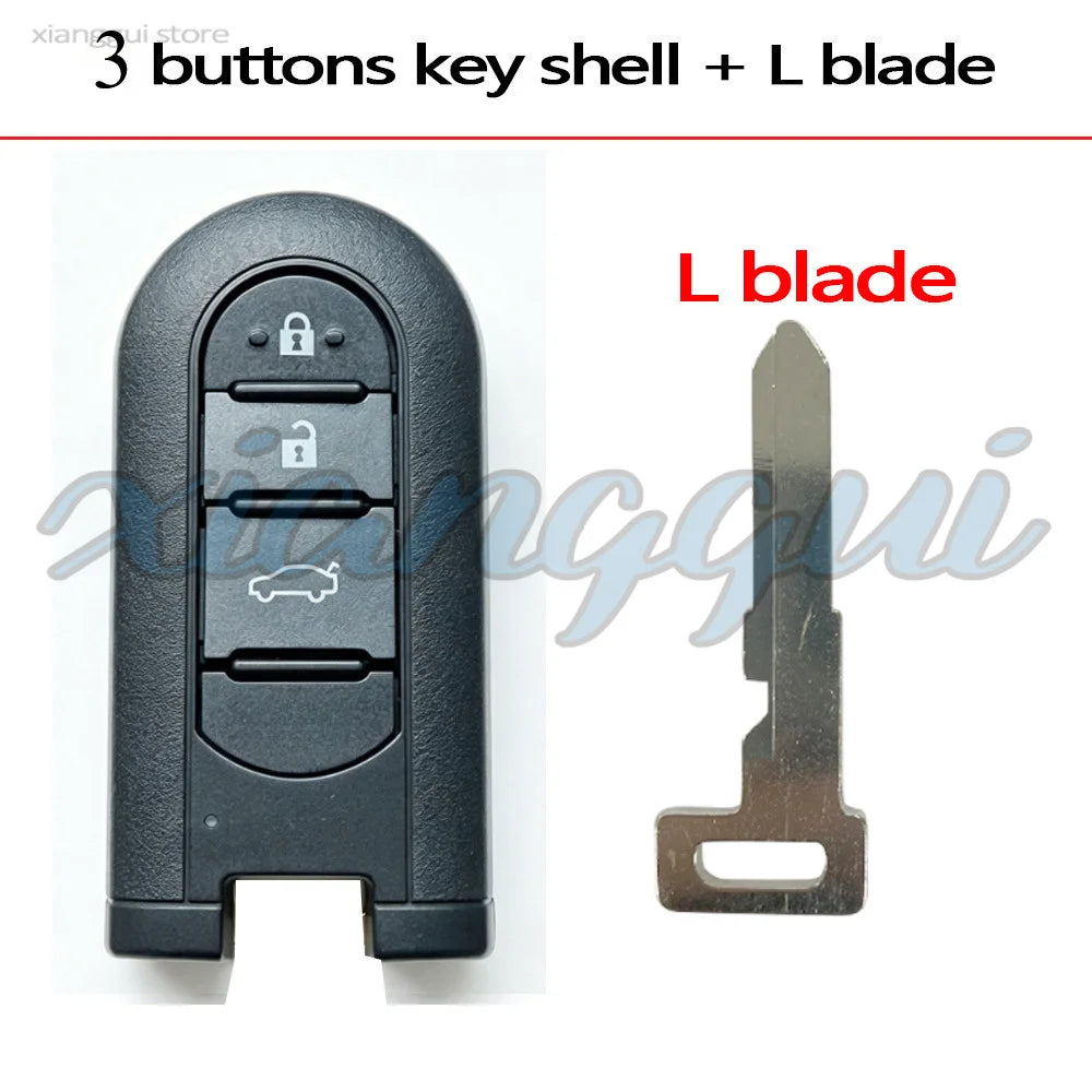 2 3 4 Buttons Car Key Housing Key Case Shell for Toyota Daihatsu Terios LA600S Passo T close-up view