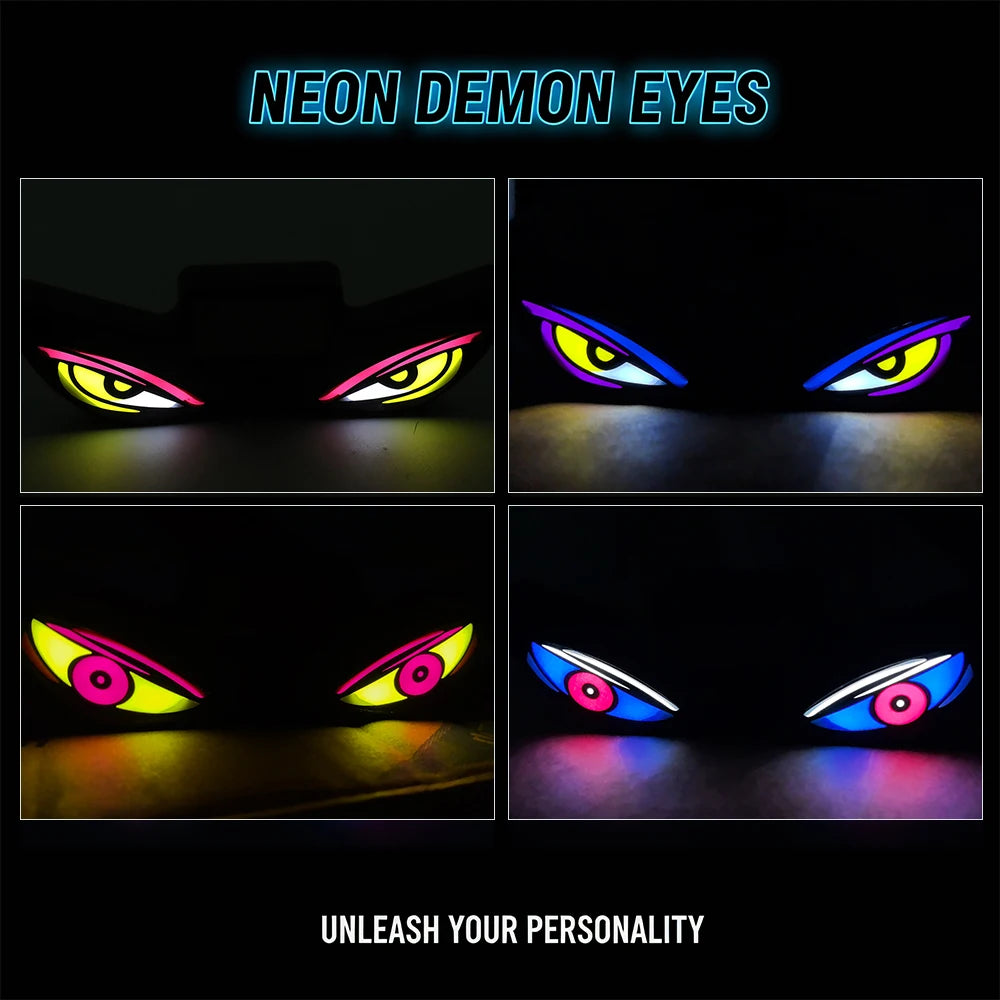 2026Solar LED Devil Eyes Windshield Warning Flashing Signal Indicator Car LED Ambient Lights with Suction Cup for Auto Window