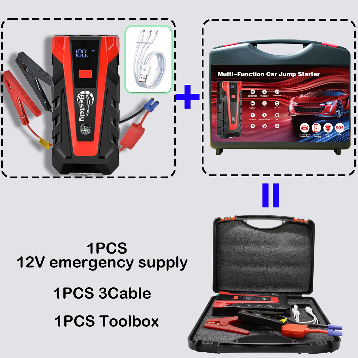 Jump Starter Power Bank 12V Booster for Car Start 3000A Battery Quick Charger Portabl alternate view