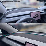Dashboard Cover for Tesla New Model Y Juniper 2025+ | Suede Dash Mat with Anti-Glar additional angle