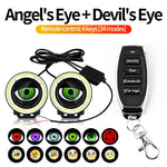 Devil's Eye LED Car Dynamic HeadLamps Angel Eyes lamp Waterproof Headlight 82 Modes Devi detail view